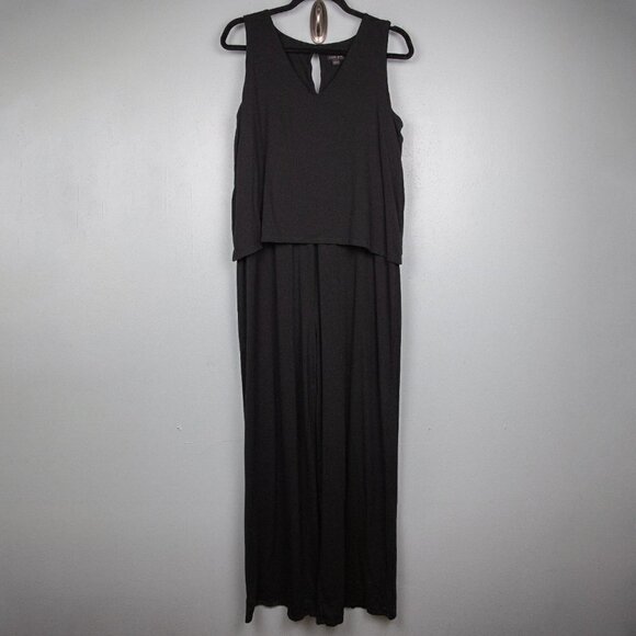 J. Jill Wearever Collection black sleeveless jumpsuit-M - Picture 1 of 5